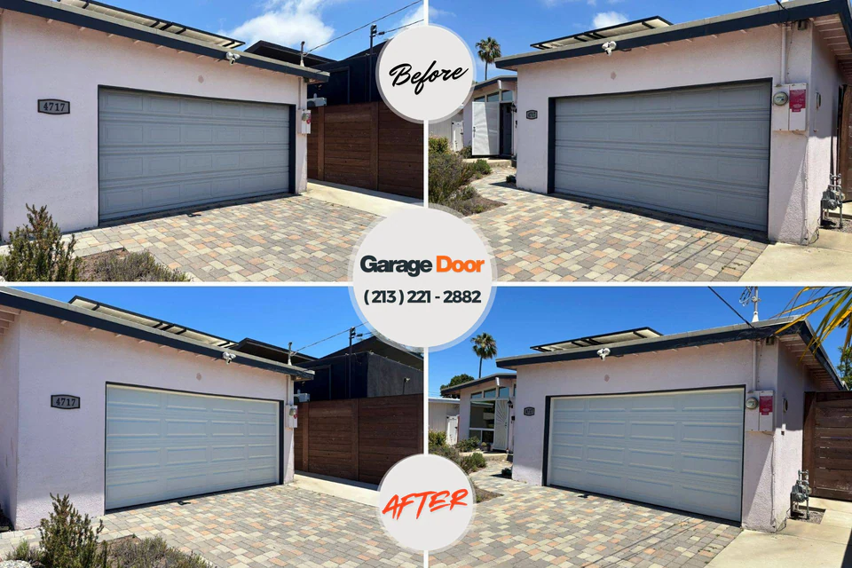 Before and after: garage door repair Marion, IN
